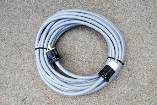 100&#039; 10/3 SEOW Gray power cable cord for all 220V floor sanders w/20A 250V Plugs