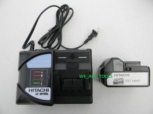 Hitachi BSL1840 4.0 AH 18 Volt Lit-Ion Battery,UC18YRSL Charger 18V 4 Drill,Saw