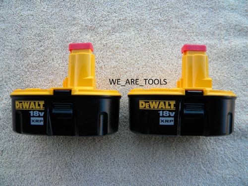 2 New Dewalt 18 Volt DC9096 XRP Batteries For Drill, Saw &amp; Grinder 18V Battery