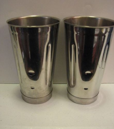2 Vintage Stainless Steel Milkshake/Shake Cups