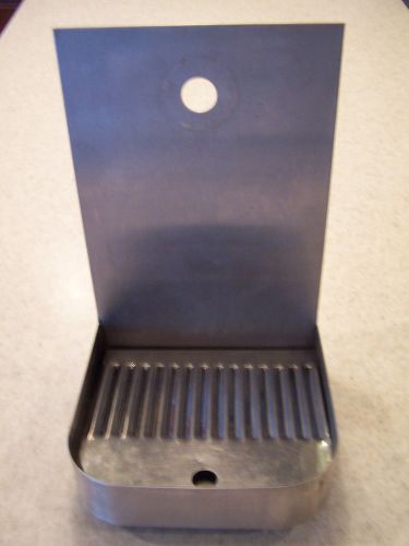 Beer dispenser stainless steel drip pan with drain