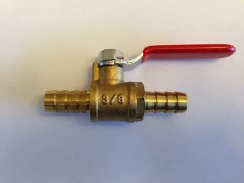 Inline Ball Valve Shut Off, 3/8&#034; Barb,Quickly Stop Flow in Draft Beer LEAD Free