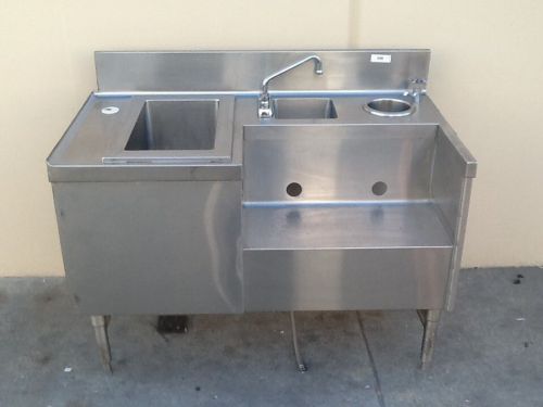 BAR SINK WITH ICE BIN, BLENDING STATION AND RINSE, USED, NO RESERVE!!!