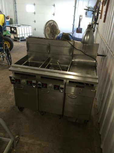 Used Keating 14IFM 2 Well Gas Fryer Dump Station, Excellent Free Shipping!