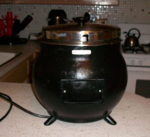 Server products ks 84300 ks kettle server, black, used 11qt. soup chili warmer for sale
