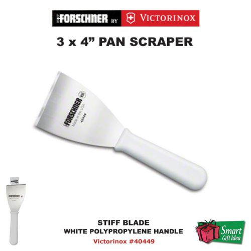 3x4 1/2 &#034; pan scraper_white_stiff blade_forschner by victorinox swiss army #40449 for sale