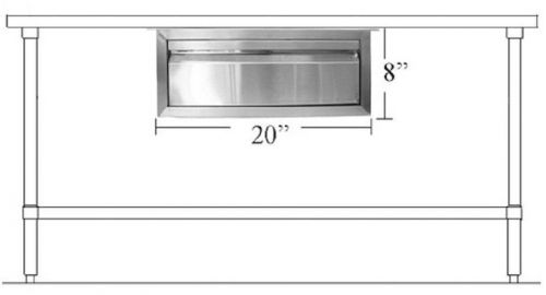 Stainless Steel Drawers for Work Table -  20&#034; X  26&#034; X 8&#034;  - DR2020