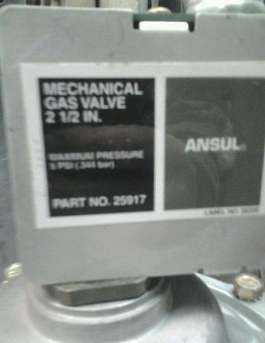 Ansul 2 1/2&#034; mechanical gas valve