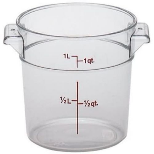 Cambro RFSCW1135 Camwear Clear Round 1 Qt Storage Container
