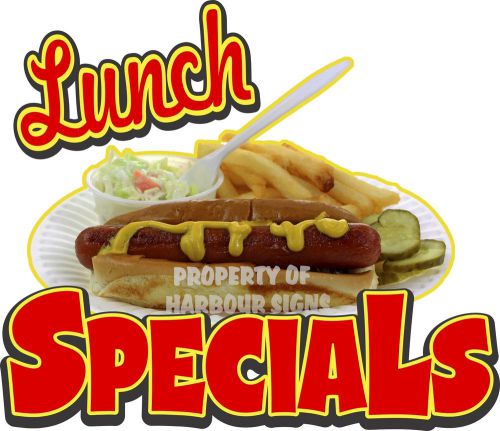 Lunch Specials Decal 14&#034; HotDogs Hot Dogs Concession Food Truck Vinyl Sticker