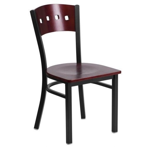 Flash furniture xu-dg-6y1b-mah-mtl-gg hercules series black decorative 4 square for sale