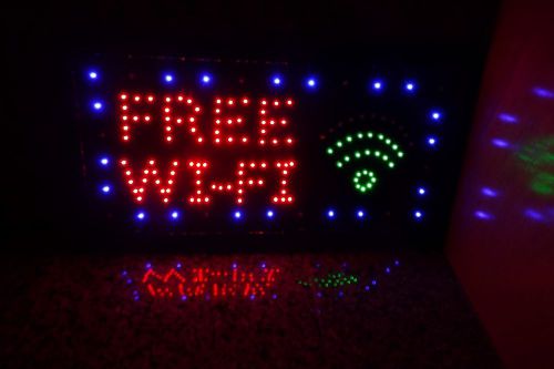 Free Wifi  Sign Animated 19 x 10