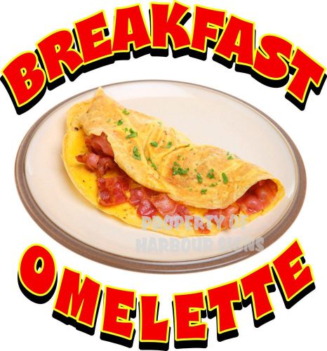 Breakfast Omelette Egg Omelettes Concession Food Truck Restaurant Decal 14&#034;