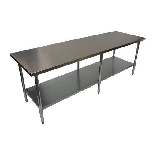 2134 x 762mm FULL #430 S/STEEL COMMERCIAL NON FOOD GRADE PREP OFFICE BENCH TABLE