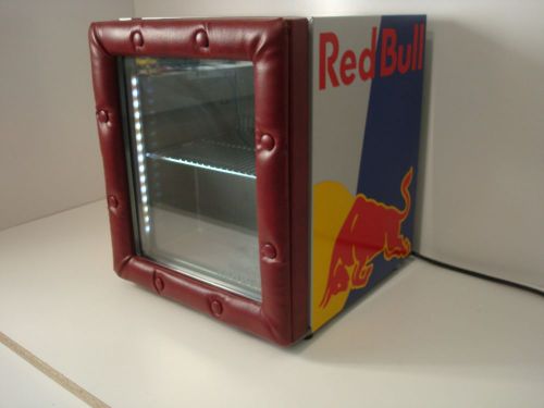 Redbull Countertop Cooler Refrigerator by Vestfrost Model M034, Lighted Red Bull