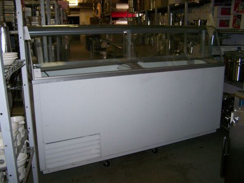 Hussman 16 hole dipping cabinet with can clamps and on casters model: dccg-16-d for sale