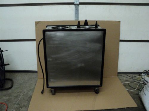APW Wyott 22-0093 Heated Double 9&#034; Plate Lowerator Dispenser Cart  PLATE WARMER