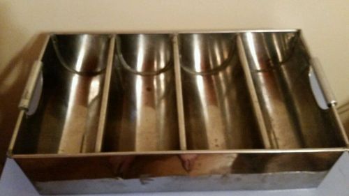 Stainless Steel container - silverware holder -USE FOR YOUR PARTIES