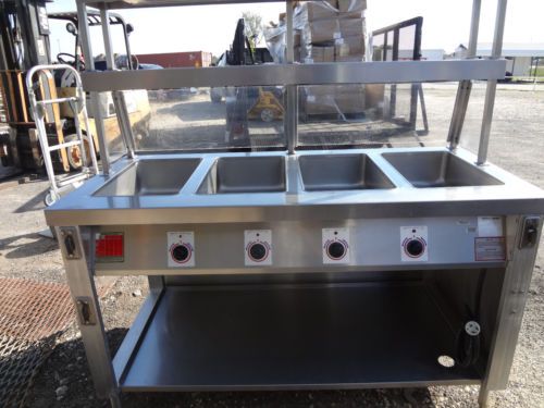 Servolift  eastern 4 well steam table with heat lamp 501-4 for sale