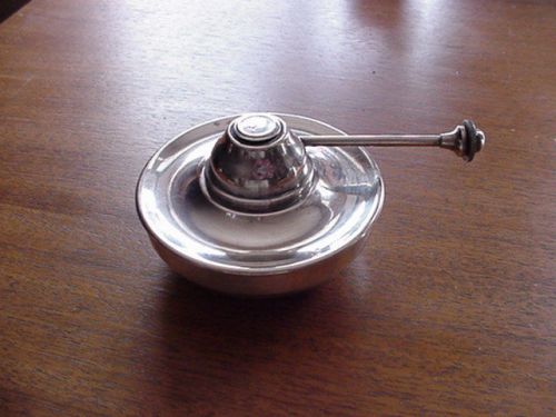 Antique alcohol lamp/silverplated chafing dish heater/no reserve for sale