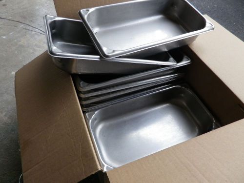 12 pcs - Vollrath Super Pan II 1/3 Size Stainless Steel Steam Table / Hotel Pan