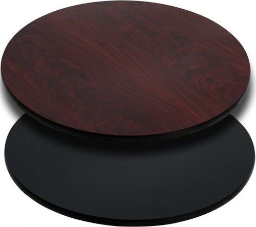 42&#039;&#039; Round Table Top with Black or Mahogany Reversible Laminate Top