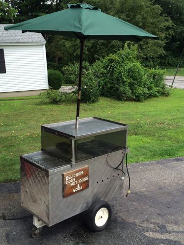 Vending hot dog cart and snack machine walk behind stainless steel push cart for sale