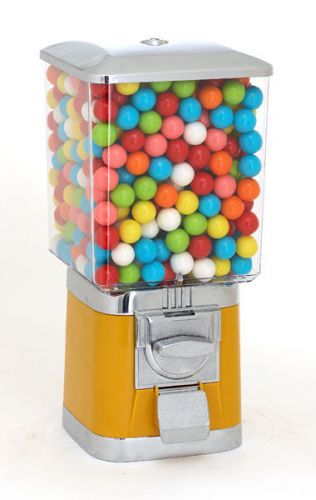 Pro Single Vending Machine and Stand - YELLOW with CANDY WHEEL