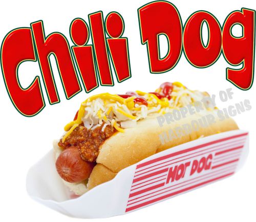Chili Dog Hot Dog Decal 10&#034; Concession Food Truck Van Stand Cart Vinyl Sticker