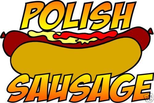 Polish Sausage Dog Concession Restaurant Food Decal 18&#034;