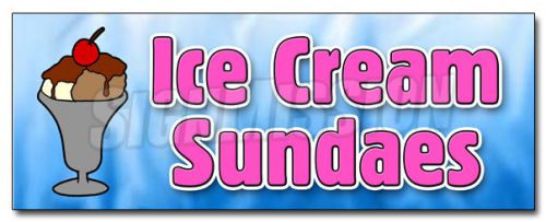 36&#034; ICE CREAM SUNDAES DECAL sticker cones float banana split egg cream waffle