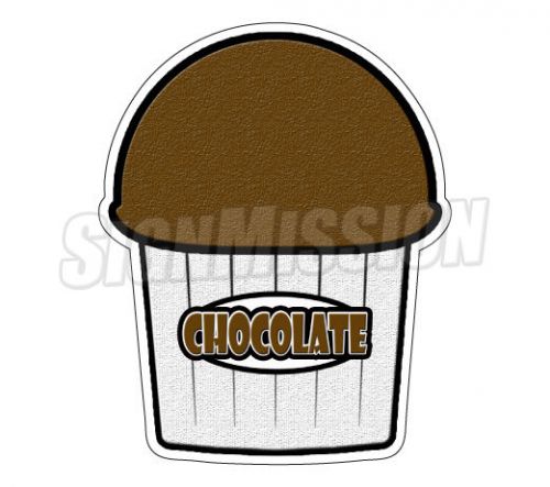 CHOCOLATE FLAVOR Italian Ice Decal shaved ice sign cart trailer stand sticker