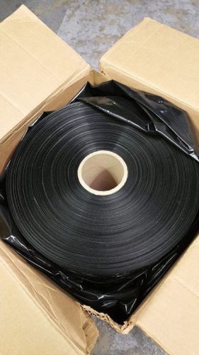 Uline Poly Tubing S-7925 12&#034; x 1500&#039; 4 Mil Black Heat Seal Bag Open Box Black