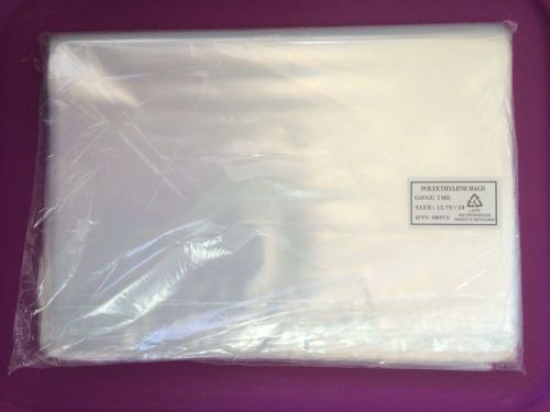 500 premium clear 12x18 flat poly bags 2 mil ldpe plastic open top bag for sale