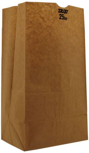 Duro Hilex 80980 Kraft Paper Flat-Bottom Grocery Bag, 25-lb Shorty Capacity,