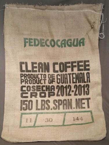 Used Burlap Jute Coffee Sacks Bags CLEAN COFFEE  approx 38X28