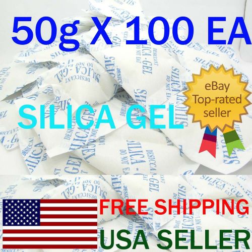 50g x 100 ea silica gel desiccant dryout moisture gun jewelry cameralens safe #1 for sale