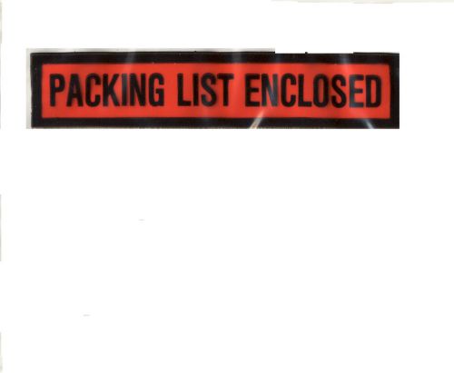 100 Packing List Enclosed Envelope - 4 1/2 X 5 1/2 Slip Pouch