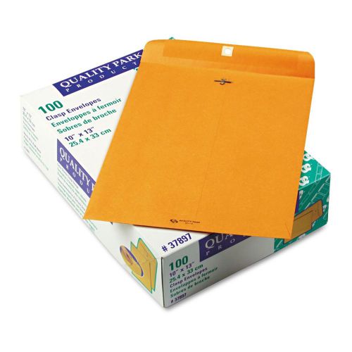 100 business envelopes 10x13 28lb kraft manila shipping catalog yellow clasp lot for sale