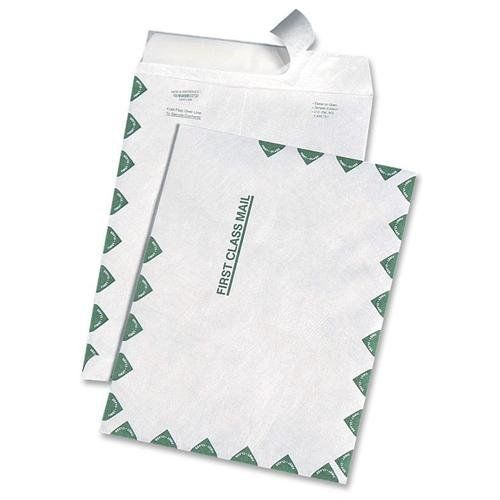 Quality Park R3130 White Leather Tyvek Mailer, First Class, 9 X 12, White,