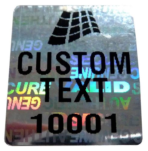 ~ 2000x custom printed security hologram stickers, 22mm x 27mm warranty labels ~ for sale