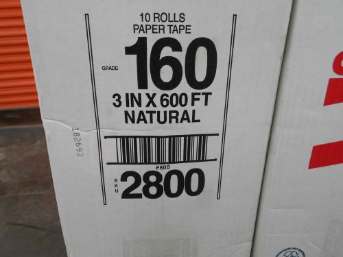 Central Natural Paper Tape 3&#034; X 600&#039; 160 - 10 Rolls Per Case #2800 *BEST PRICE*
