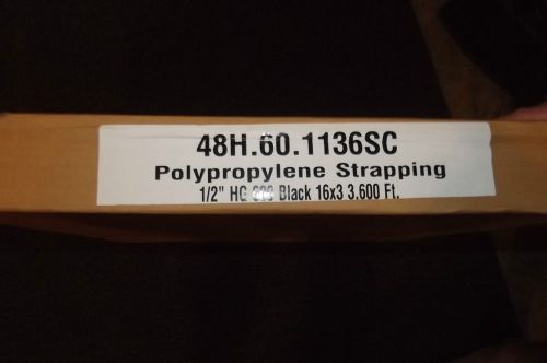 Polypropylene Strapping 1/2&#034; HG 600 Black 16 x 3 3,600 ft