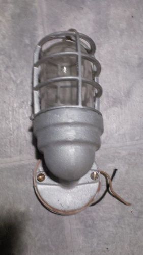 Vintage Crouse Hinds V911 Explosion Proof Cage Light Lamp-Glass Bulb Protector