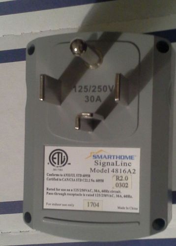 SmartHome SignaLinc Model 4816A2, Pass-Through Receptacle 125/250V, 30A