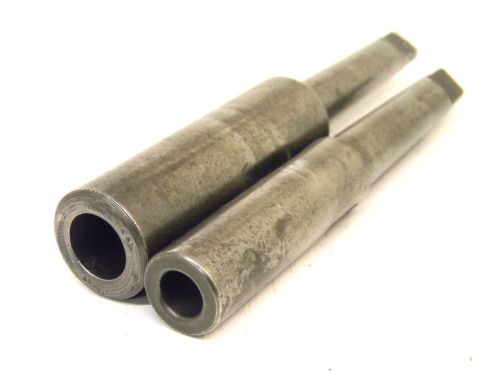 2 WELL USED USA MORSE TAPER EXTENSION SOCKETS #1MT to #2MT and #2MT to #2MT