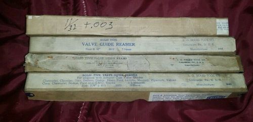 Lot of 4 L. O. Beard Tool Co. Valve Guide Reamer 1950&#039;s Made in the USA