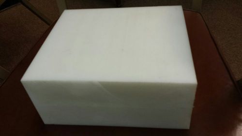 Delrin sheet (acetal)  4&#034; thick x 8&#034; x 9 1/4&#034;  white for sale
