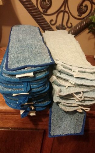 14 Rubbermaid FGQ410 Microfiber Blue Wet Room Pad + 12 extra unknown name pads