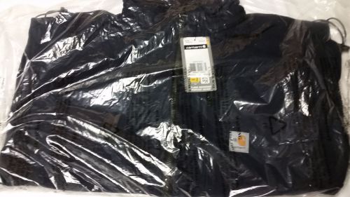 Carhartt flame resistant jacket 100194 fire fighter 2x-large navy fleece for sale